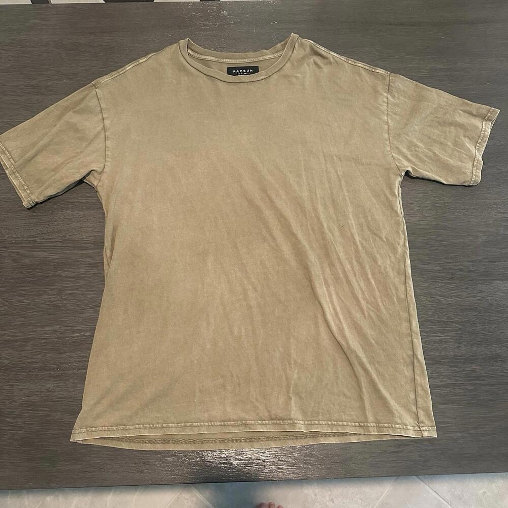 PACSUN Basics T-shirt Size Medium Olive Brown